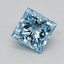 0.52 Ct. Fancy Vivid Blue Princess Lab Grown Diamond