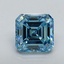 1.01 Ct. Fancy Vivid Malibu Blue Asscher Lab Grown Diamond