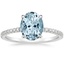 18K White Gold Viviana Three-Quarter Coverage Diamond Ring, smalltop view