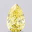 1.75 Ct. Fancy Vivid  Yellow Pear Lab Grown Diamond