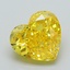 1.56 Ct. Fancy Vivid Yellow Heart Lab Grown Diamond