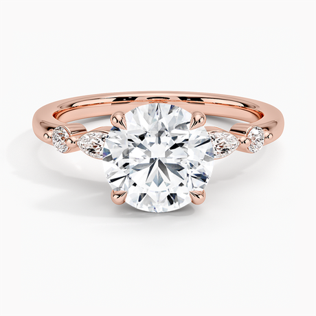 14K Rose Gold Versailles One-Quarter Coverage Diamond Ring