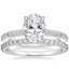 18K White Gold Luxe Elodie Diamond Ring (1/4 ct. tw.) with Petite Shared Prong Eternity Diamond Ring (1/2 ct. tw.)