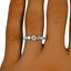 The Juliana Ring, smallzoomed in top view on a hand