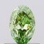 0.56 Ct. Fancy Vivid Green Oval Lab Grown Diamond