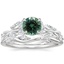 18K White Gold Secret Garden Diamond Ring (1/2 ct. tw.) with Winding Willow Diamond Ring (1/8 ct. tw.)