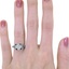 The Deedra Ring, smallzoomed in top view on a hand