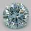 1.78 Ct. Fancy Vivid Bluish Green Round Lab Grown Diamond