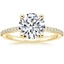 18K Yellow Gold Liana Diamond Ring, smalltop view