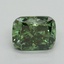 1.00 Ct. Fancy Vivid Pacific Green Cushion Lab Grown Diamond