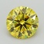 1.19 Ct. Fancy Vivid Green Round Lab Grown Diamond