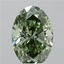 5.17 Ct. Fancy Vivid Green Oval Lab Grown Diamond