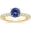 18K Yellow Gold Olympia Three-Quarter Coverage Diamond Ring, smalltop view