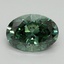 2.98 Ct. Fancy Vivid Pacific Green Oval Lab Grown Diamond