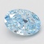 5.11 Ct. Fancy Vivid Blue Oval Lab Grown Diamond