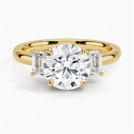Emerald Cut Three Stone Diamond Ring
