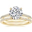 18K Yellow Gold Luxe Dawn Diamond Ring with Luxe Ballad Diamond Ring (1/4 ct. tw.)