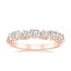 14K Rose Gold Olivetta Half Coverage Diamond Ring, smalltop view