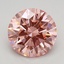 2.18 Ct. Fancy Vivid Pink Round Lab Grown Diamond