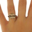 The Rowena Ring, smalltop view on a hand