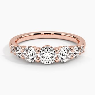 Meredith Graduated Diamond Ring (1 ct. tw.) in 14K Rose Gold