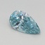 0.32 Ct. Fancy Vivid Blue Pear Lab Grown Diamond