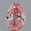 1.05 Ct. Fancy Vivid Pink Oval Lab Grown Diamond