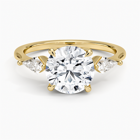 Luxe Cometa Three Stone Diamond Ring - Brilliant Earth