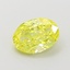 1.00 Ct. Fancy Vivid  Yellow Oval Lab Grown Diamond