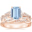 14K Rose Gold Luxe Secret Garden Diamond Ring (3/4 ct. tw.) with Petite Twisted Vine Diamond Ring (1/8 ct. tw.)
