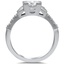 Vintage Moissanite Ring, smallside view