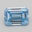 0.42 Ct. Fancy Intense Blue Emerald Lab Grown Diamond