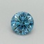 0.46 Ct. Fancy Vivid Malibu Blue Round Lab Grown Diamond
