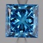 3.00 Ct. Fancy Deep Blue Princess Lab Grown Diamond