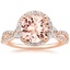 14K Rose Gold Luxe Willow Halo Diamond Ring (2/5 ct. tw.), smalltop view