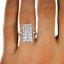 The Venetia Ring, smallzoomed in top view on a hand