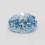 0.52 Ct. Fancy Vivid Blue Oval Lab Grown Diamond