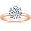 14K Rose Gold Comfort Fit 2mm Solitaire Ring, smalltop view