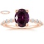 14K Rose Gold Marseille Diamond Ring (1/4 ct. tw.) with Luxe Marseille Diamond Ring (1/2 ct. tw.)