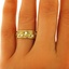 The Luba Ring, smalltop view on a hand