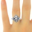 The Forsythia Ring, smalltop view on a hand