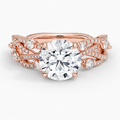 14K Rose Gold Grand Secret Garden Diamond Ring