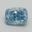 2.10 Ct. Fancy Vivid Blue Cushion Lab Grown Diamond