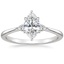 18K White Gold Aria Three Stone Diamond Ring (1/10 ct. tw.), smalltop view