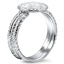 The Rosaleen Ring, smalltop view on a hand