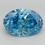 3.09 Ct. Fancy Vivid Blue Oval Lab Grown Diamond