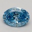 2.06 Ct. Fancy Vivid Blue Oval Lab Grown Diamond