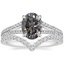 18K White Gold Icon Diamond Ring (1/3 ct. tw.) with Elongated Luxe Flair Diamond Ring