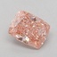 1.00 Ct. Fancy Vivid Pink Cushion Lab Grown Diamond