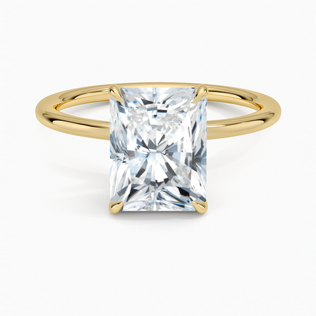 18K Yellow Gold Entwined Solitaire Ring